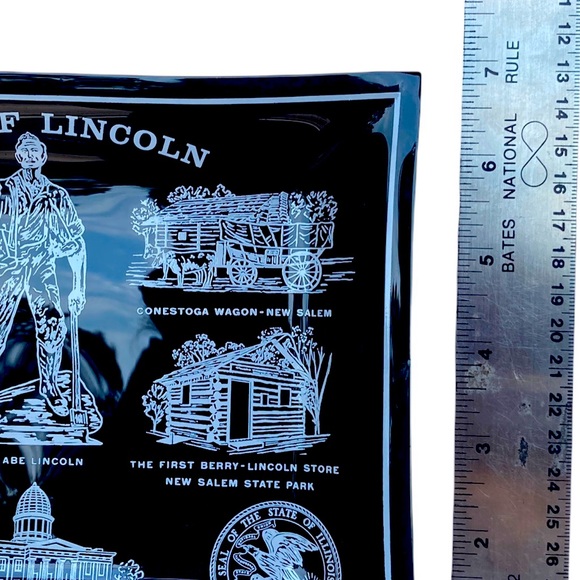 RARE Glass Lincoln Historical Commemorative Decorative Plate 9x7” Gorgeous! - Picture 10 of 15